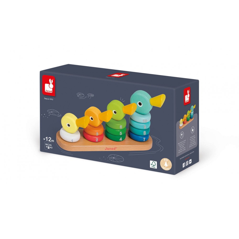 Juero para apilar patitos de madera - Janod J08212