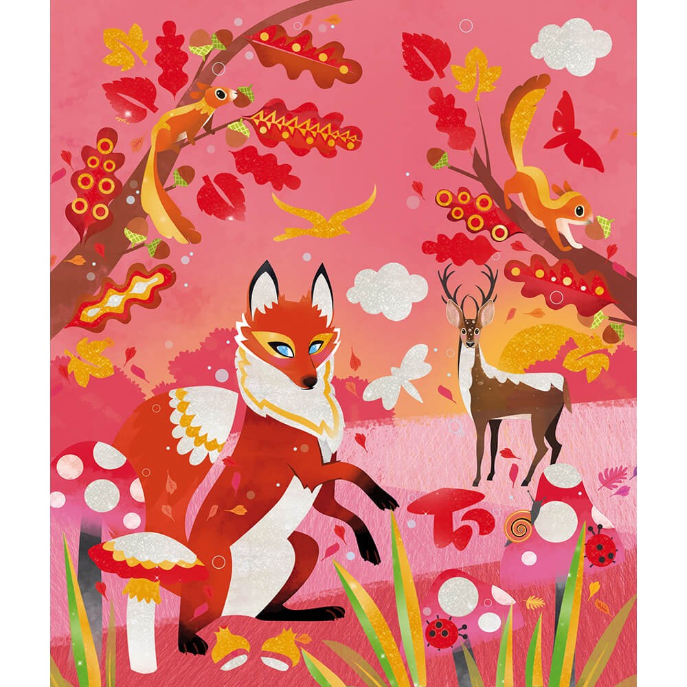 Kit creativo pintura nacarada con plantillas 4 estaciones Janod J07952