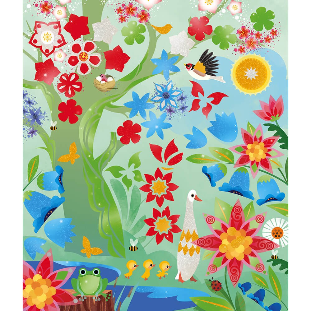 Kit creativo pintura nacarada con plantillas 4 estaciones Janod J07952