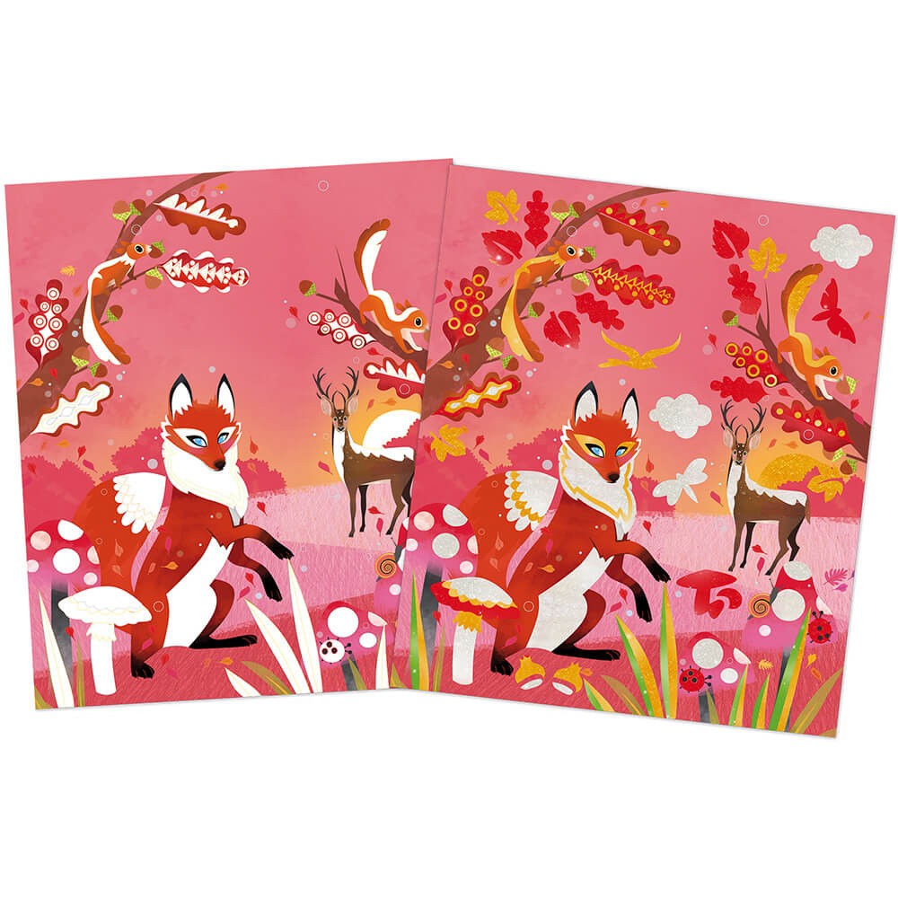Kit creativo pintura nacarada con plantillas 4 estaciones Janod J07952
