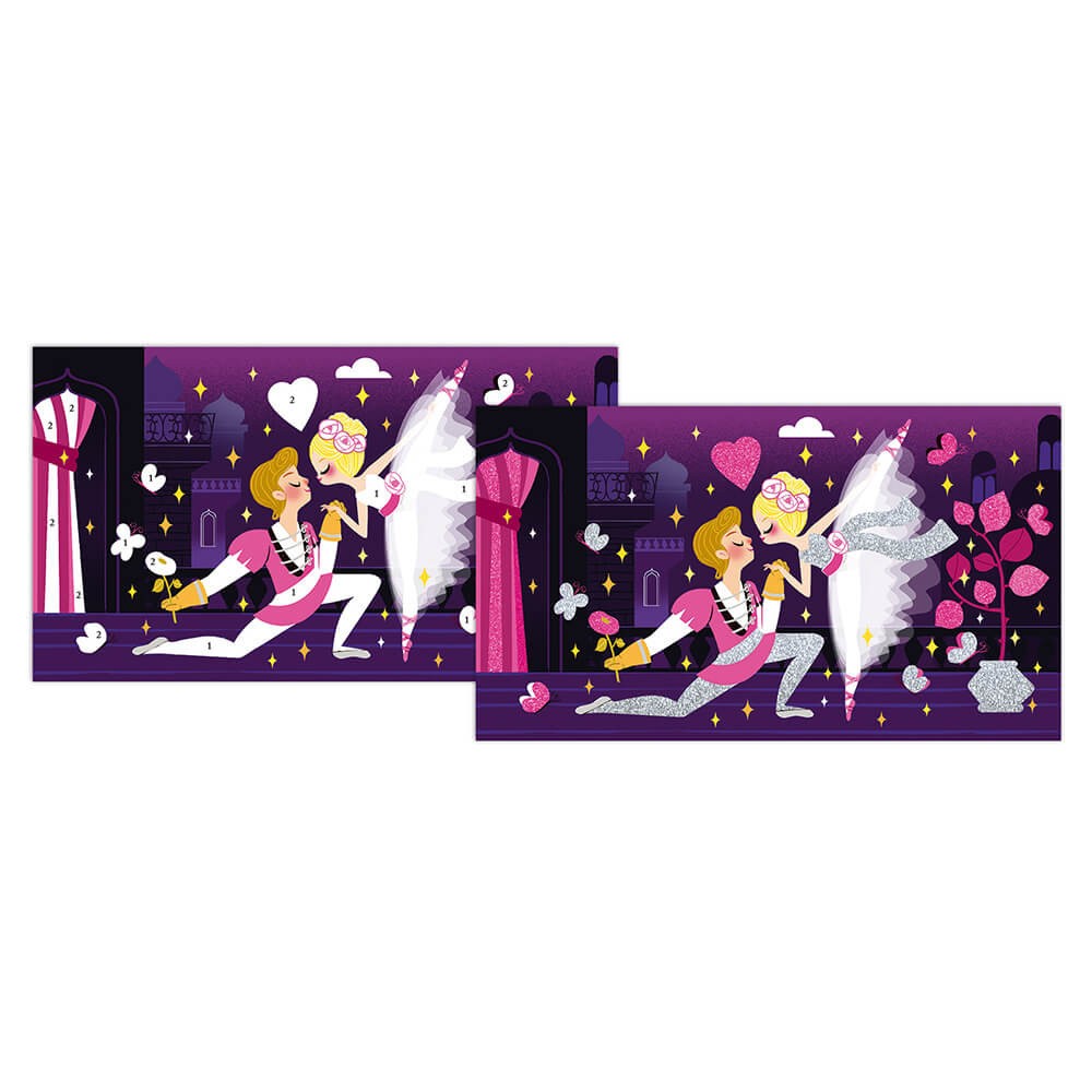 Juego de manualidades kit creativo purpurina fluorescente bailarinas - Janod J07945