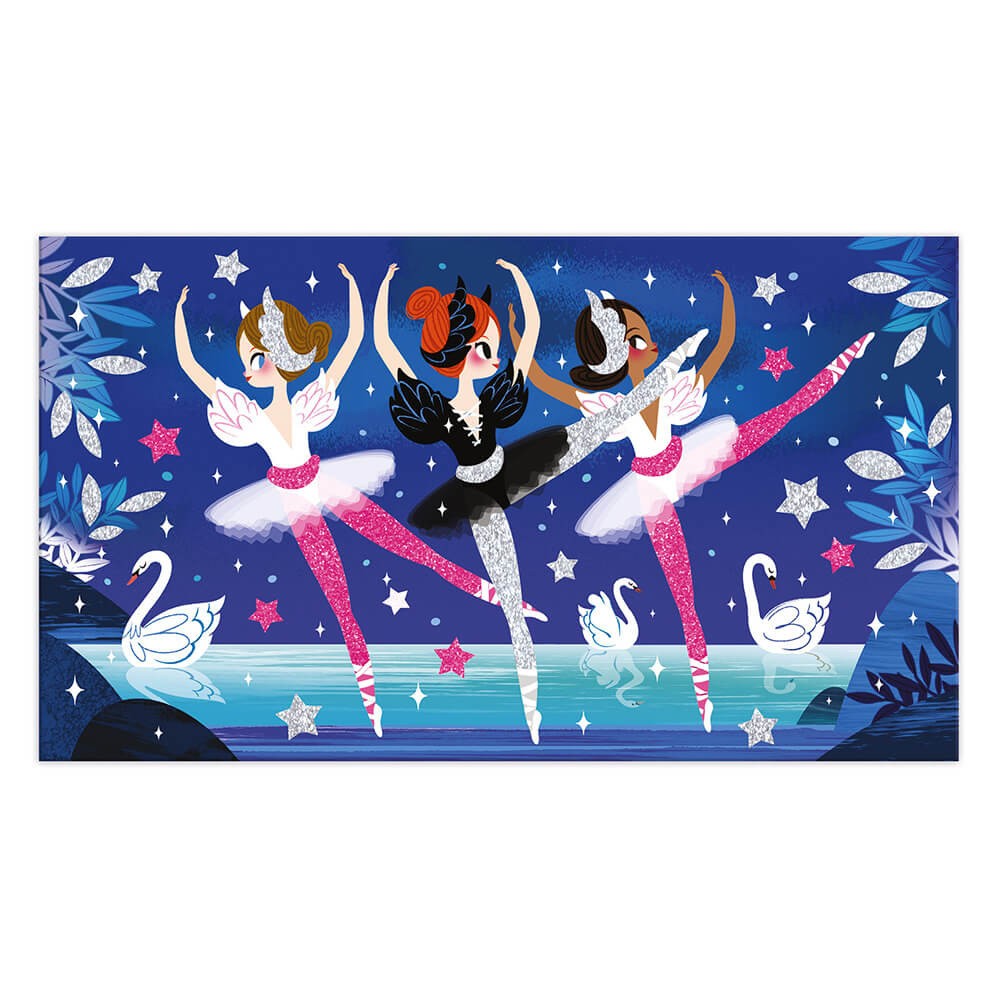 Juego de manualidades kit creativo purpurina fluorescente bailarinas - Janod J07945