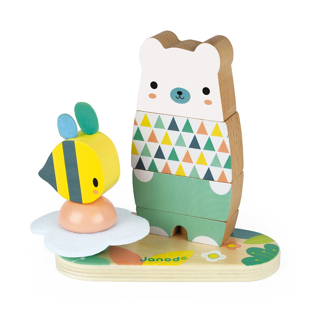Juego para apilar osito en madera - Janod J05156