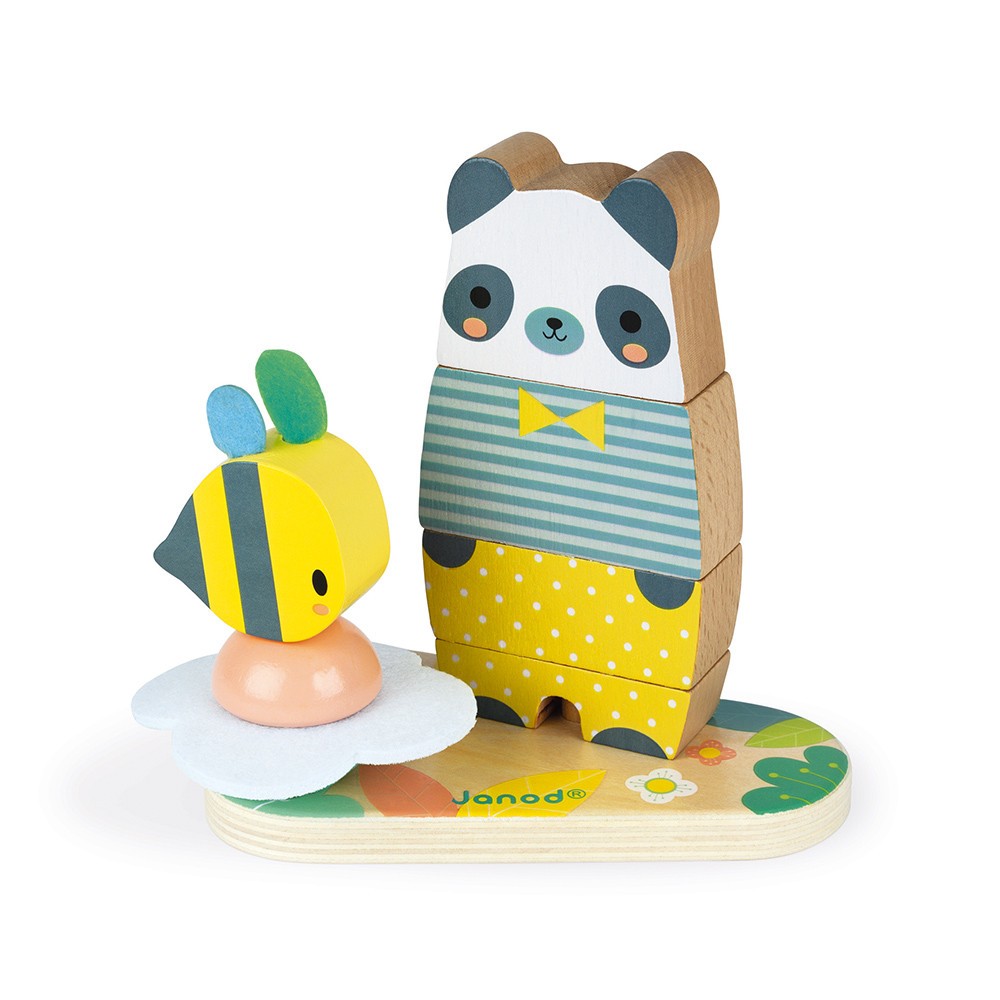 Juego para apilar osito en madera - Janod J05156
