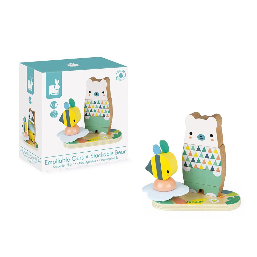 Juego para apilar osito en madera - Janod J05156