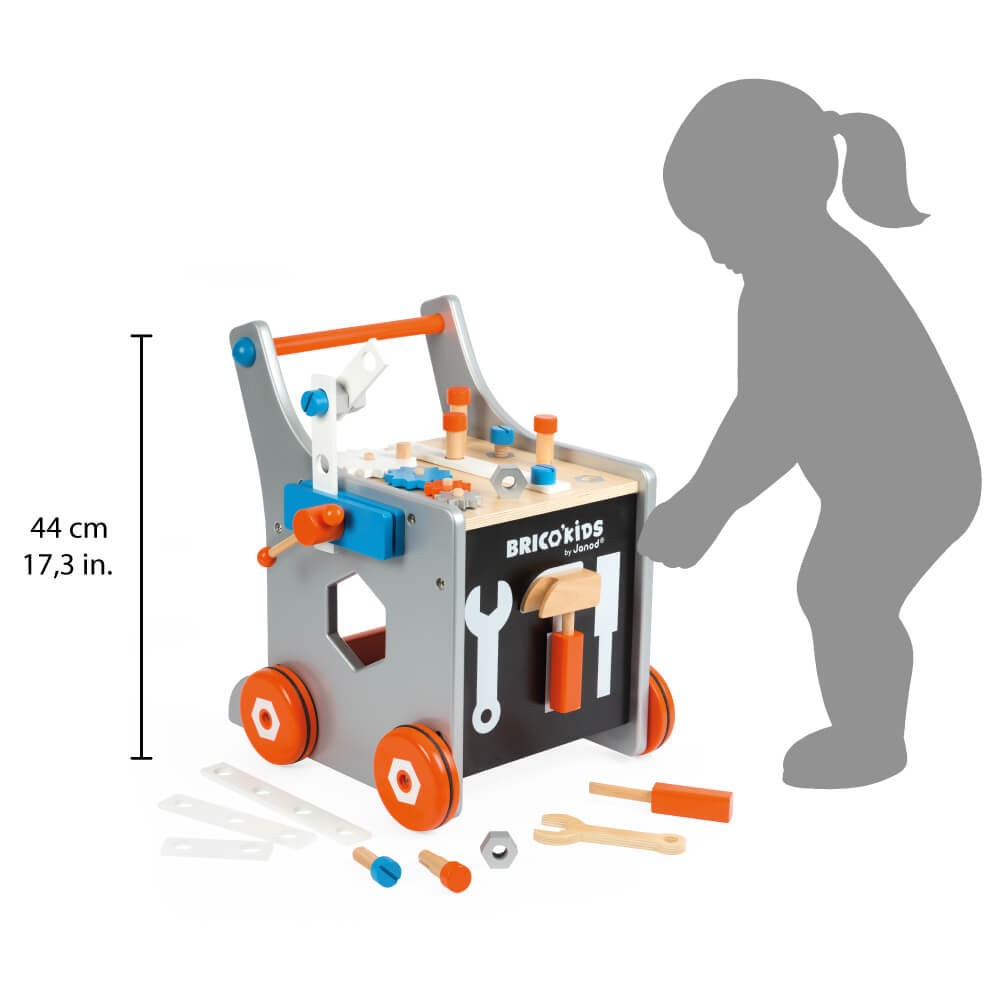 BRICO´KIDS CARRITO MAGNÉTICO DE BRICOLAJE MADERA - Janod J06478