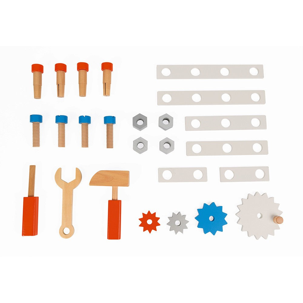 BRICO´KIDS CARRITO MAGNÉTICO DE BRICOLAJE MADERA - Janod J06478