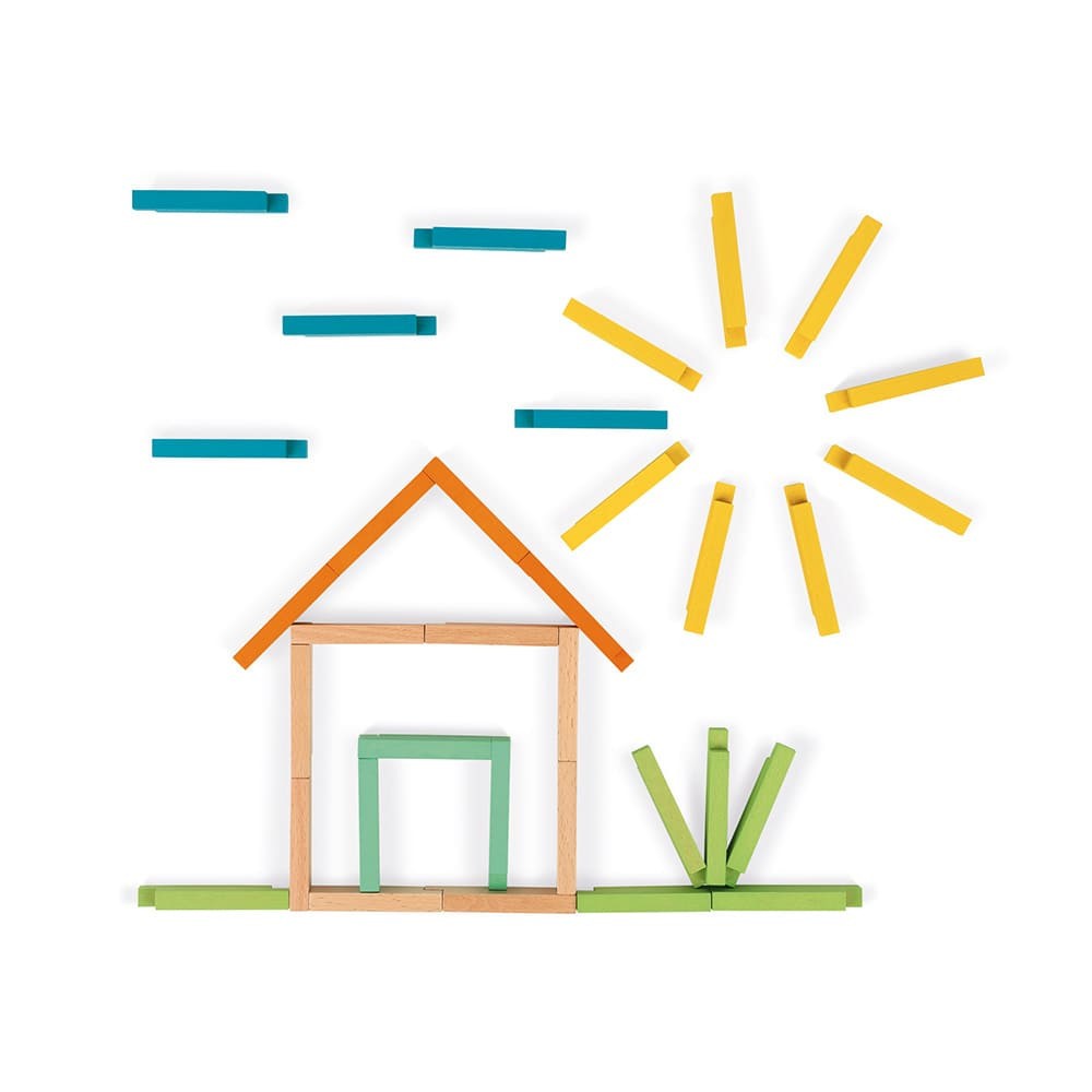 Juego de construcción de 60 piezas madera - Janod J08300