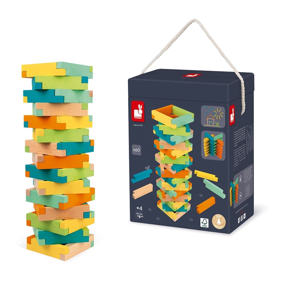 Juego de construcción de 60 piezas madera - Janod J08300