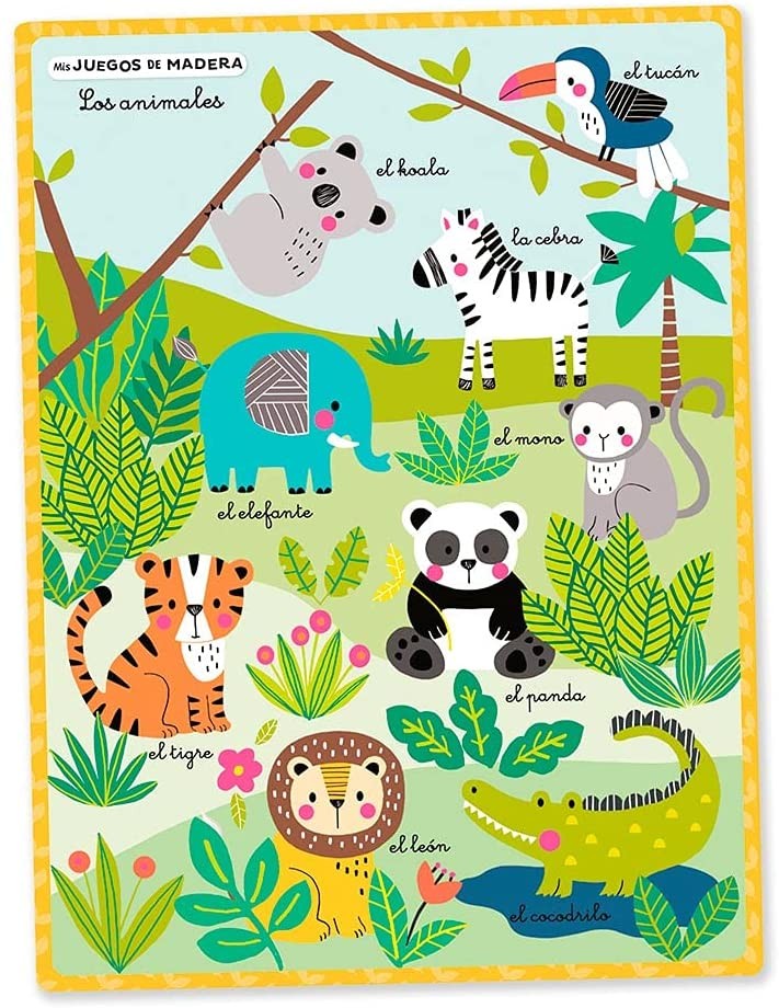 FICHAS DE ANIMALES EN MADERA -AUZOU F9301