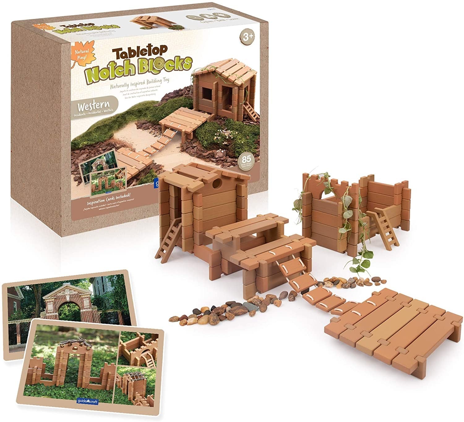 TABLETOP NOTCH BLOCKS – Western 85pzas-Guidecraft G6112