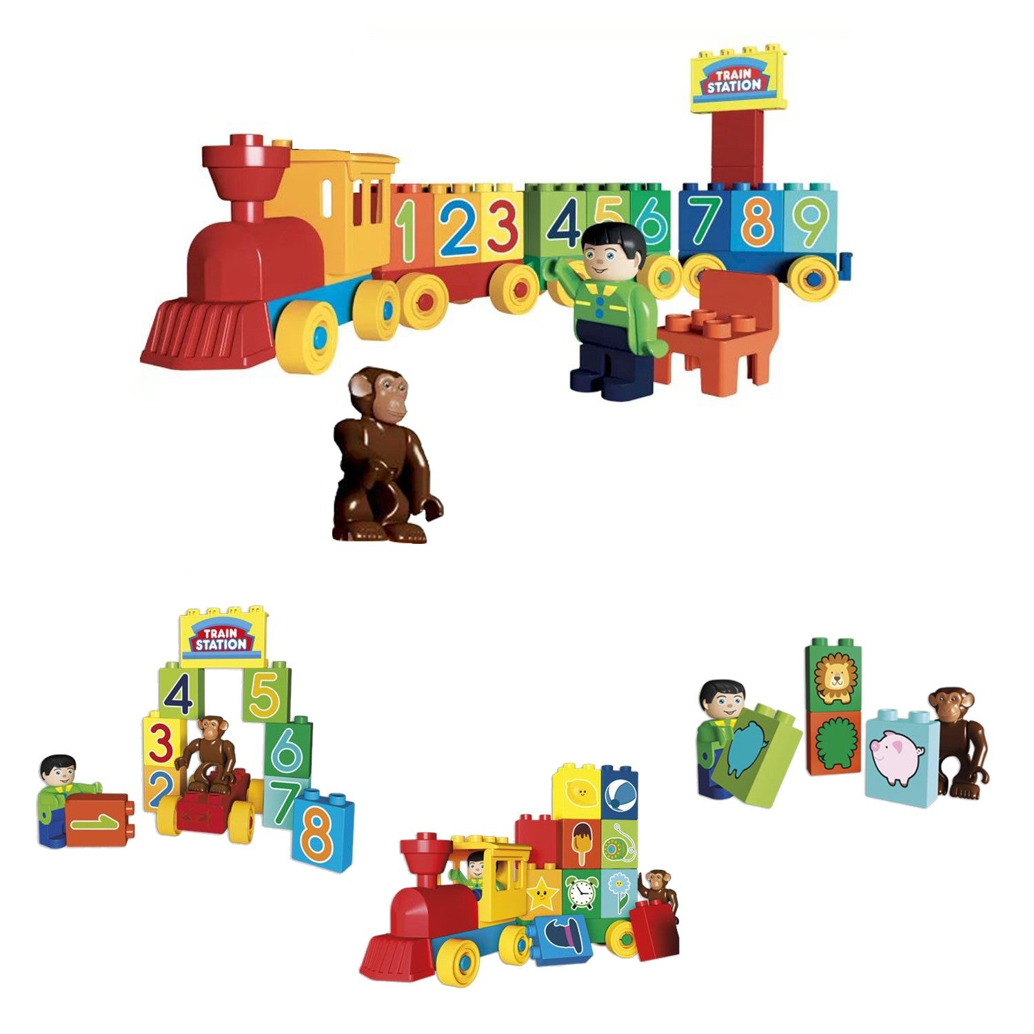 Juego de construcción tren infantil Pre School - Unicoplus 8630-0000