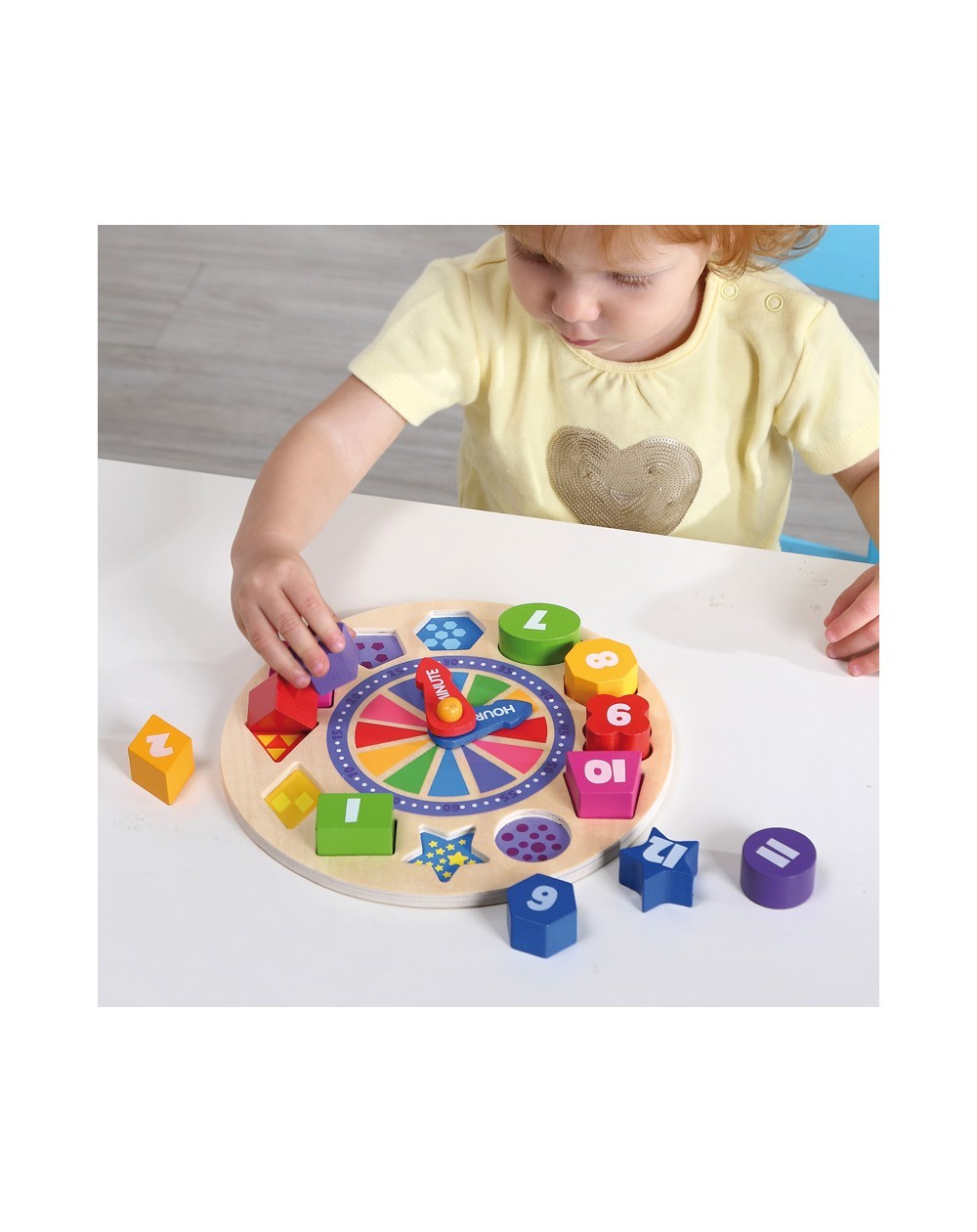 Juego de encaje aprende las horas brilla en la oscuridad - Andreu Toys
