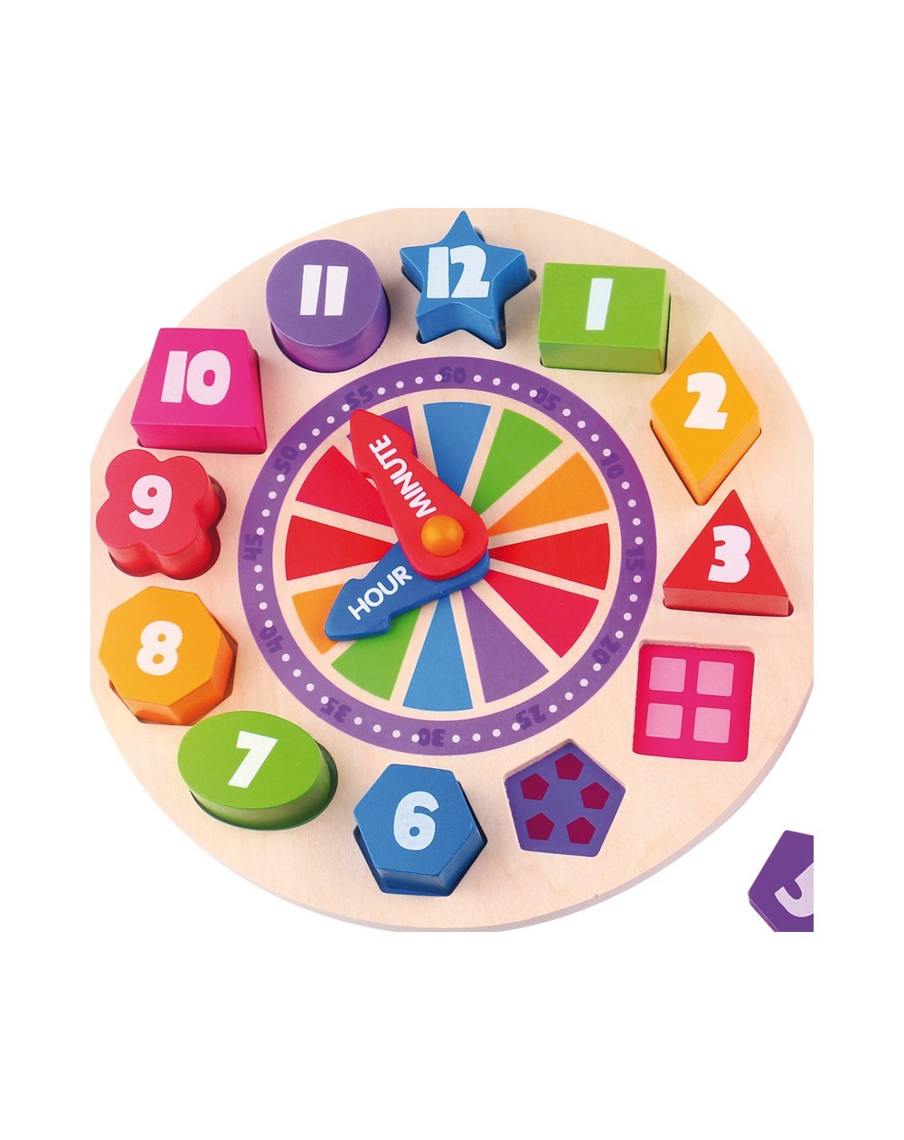 Juego de encaje aprende las horas brilla en la oscuridad - Andreu Toys