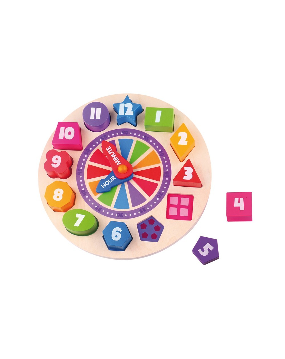Juego de encaje aprende las horas brilla en la oscuridad - Andreu Toys