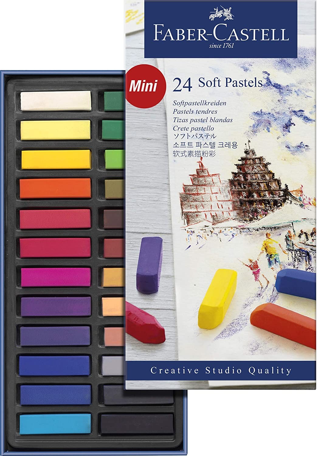 Estuche 24 tizas pastel mini - Faber Castell