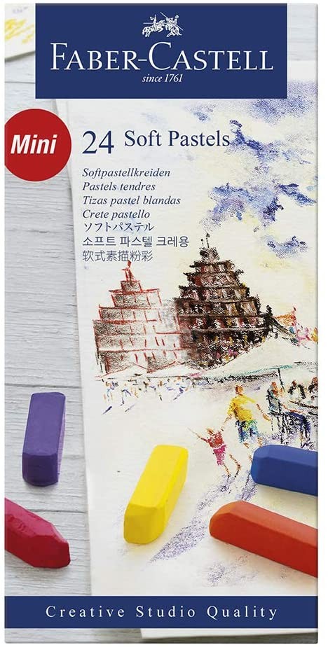 Estuche 24 tizas pastel mini - Faber Castell
