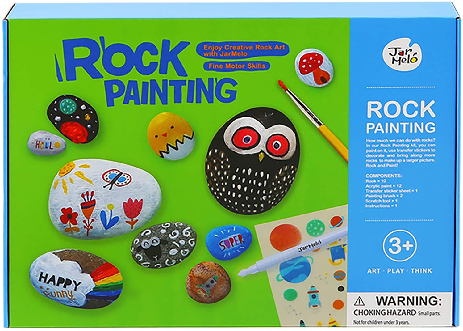 JAR MELO KIT CREATIVO DE PINTURA DE ROCAS - Cayro