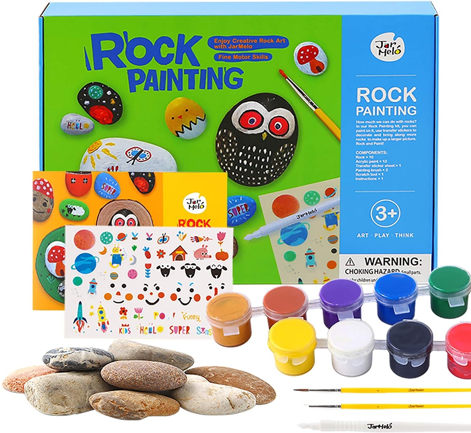 Juego de Kit creativo de pintura de rocas - Jar Melo