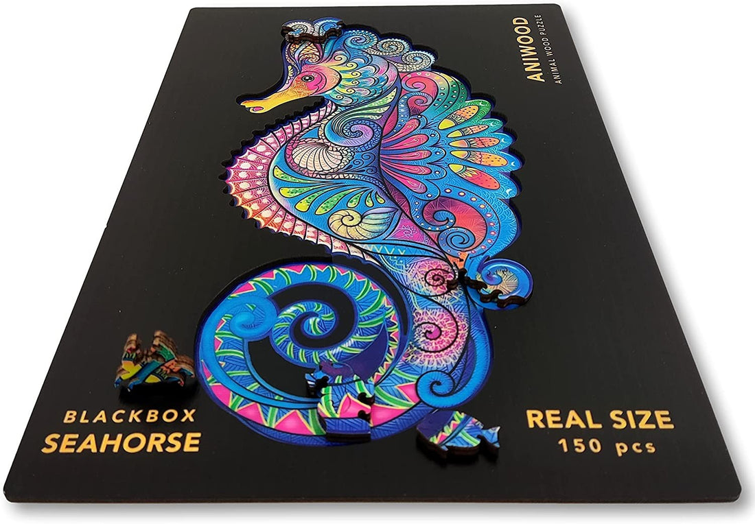 PUZZLE DE MADERA MEDIANO CABALLITO DE MAR - Aniwood