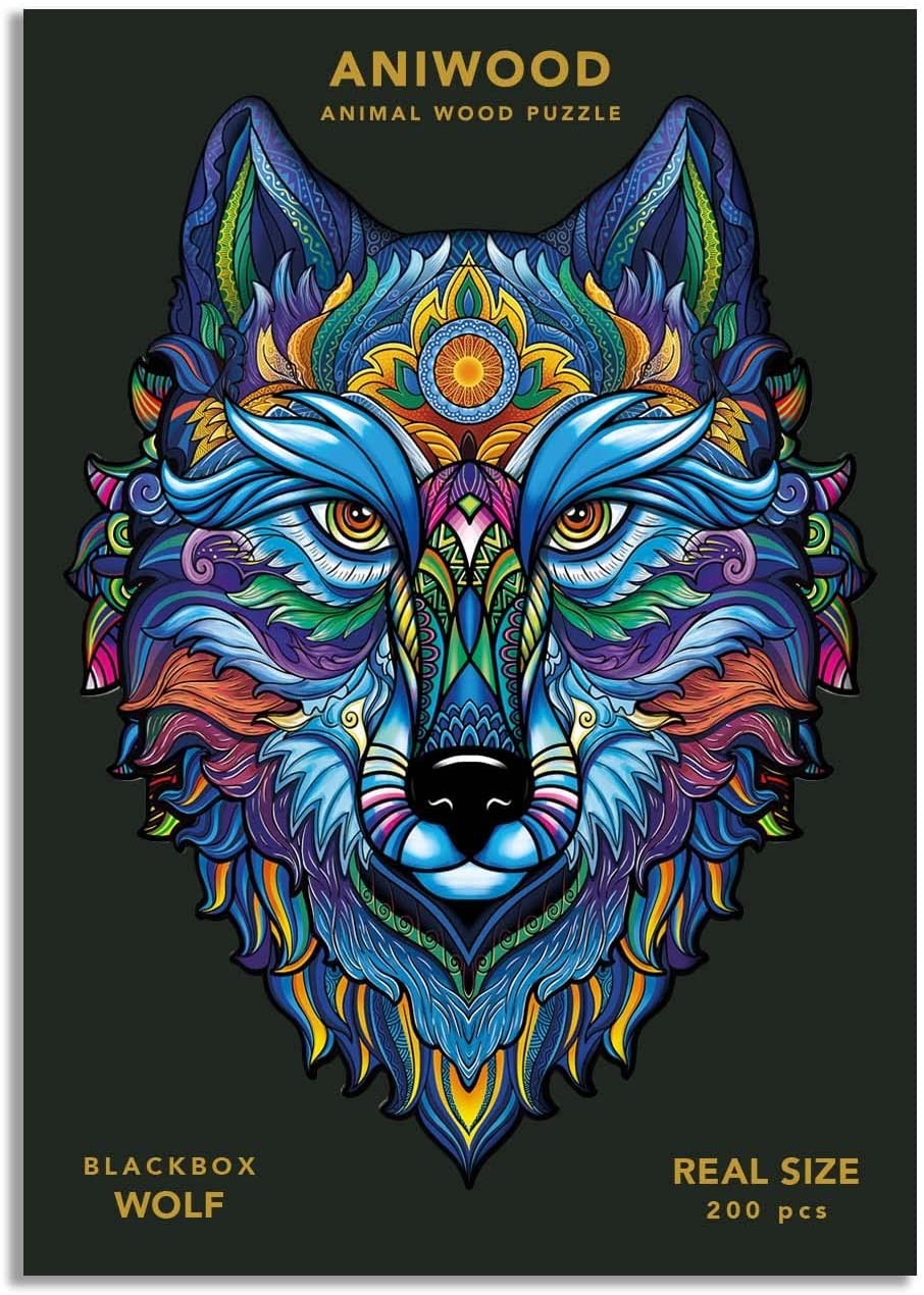 PUZZLE DE MADERA LOBO LARGE - Aniwood
