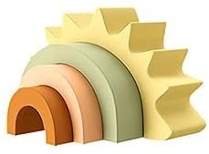 Figuras para apilar de silicona colorida, sol - Miwis