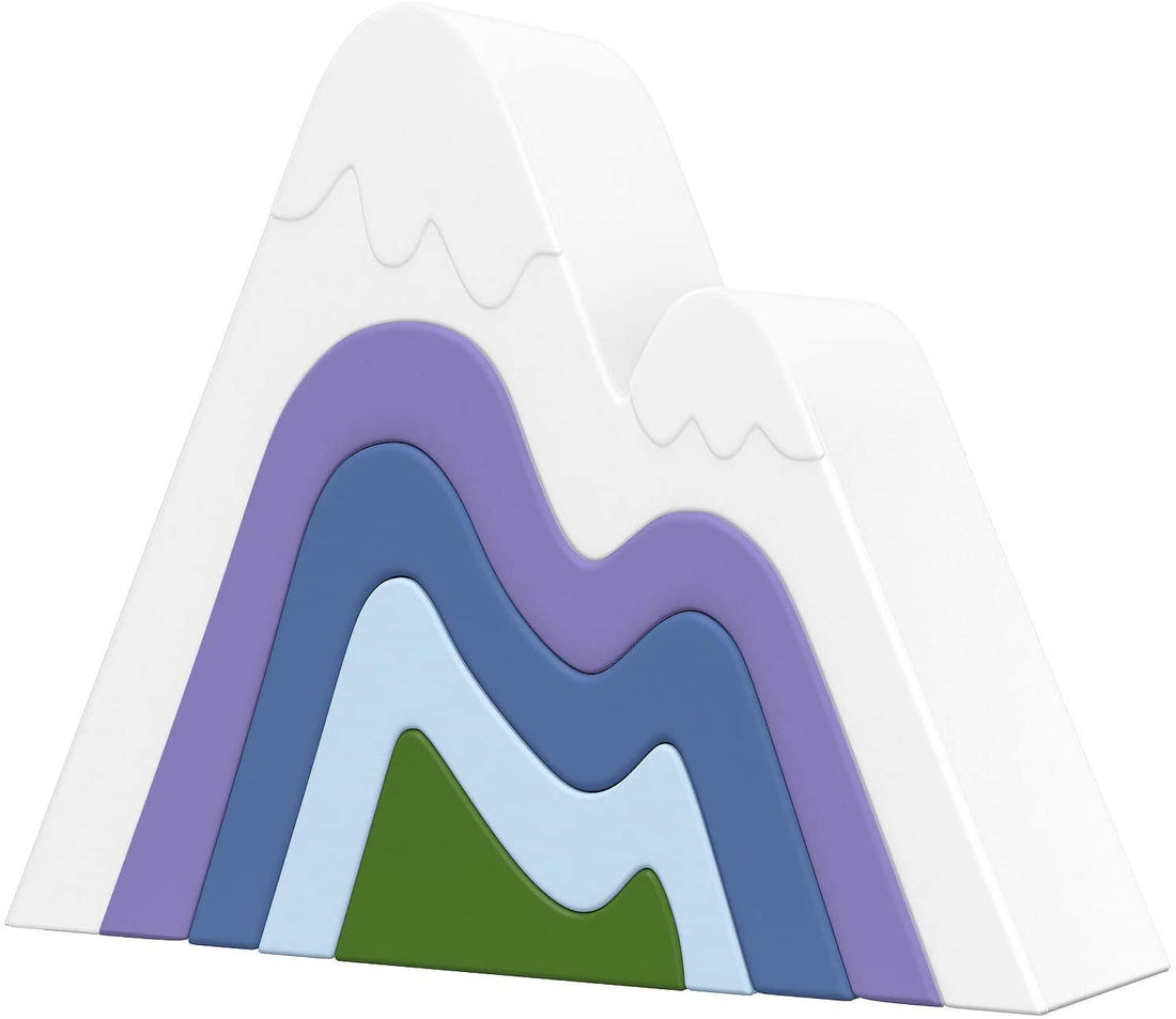 Figuras para apilar de silicona colorida, montaña invierno - Miwis