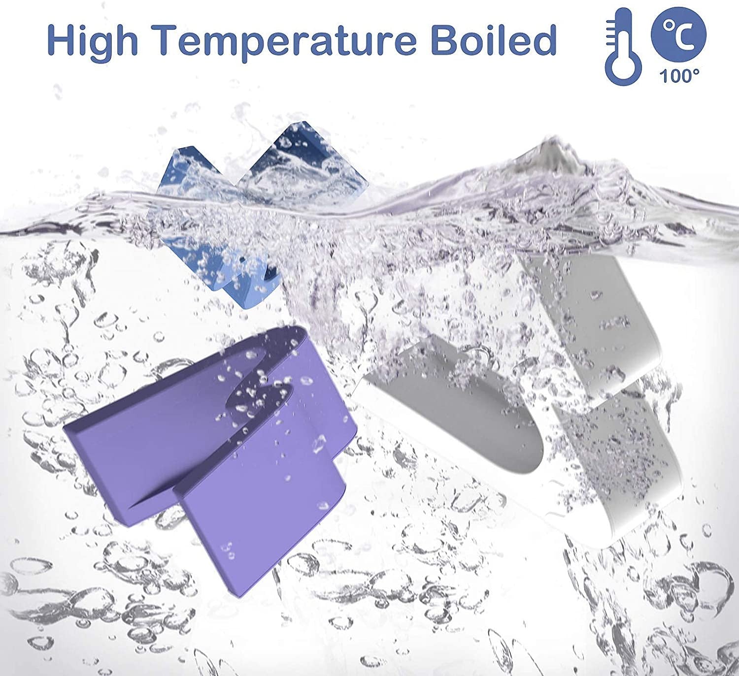 Figuras para apilar de silicona colorida, montaña invierno - Miwis
