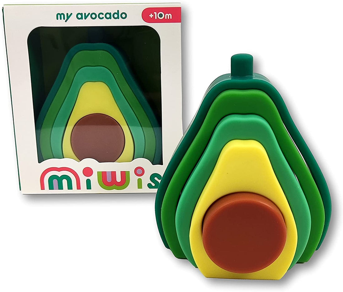 FIGURAS APILABLES COLORIDAS DE SILICONA - AGUACATE - Miwis