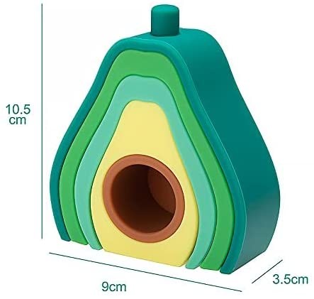 FIGURAS APILABLES COLORIDAS DE SILICONA - AGUACATE - Miwis