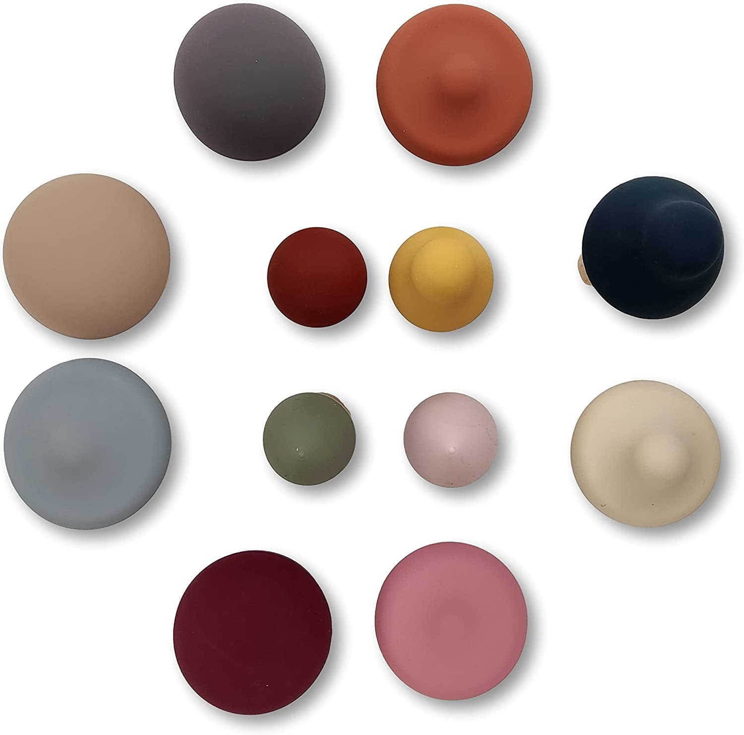 Figuras para apilar de silicona colorida, set champis - Miwis 010