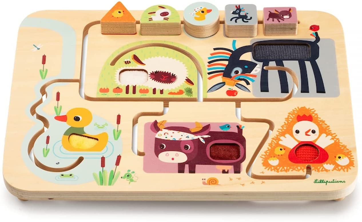 Juego sensorial granja laberinto - Liliputiens 83339
