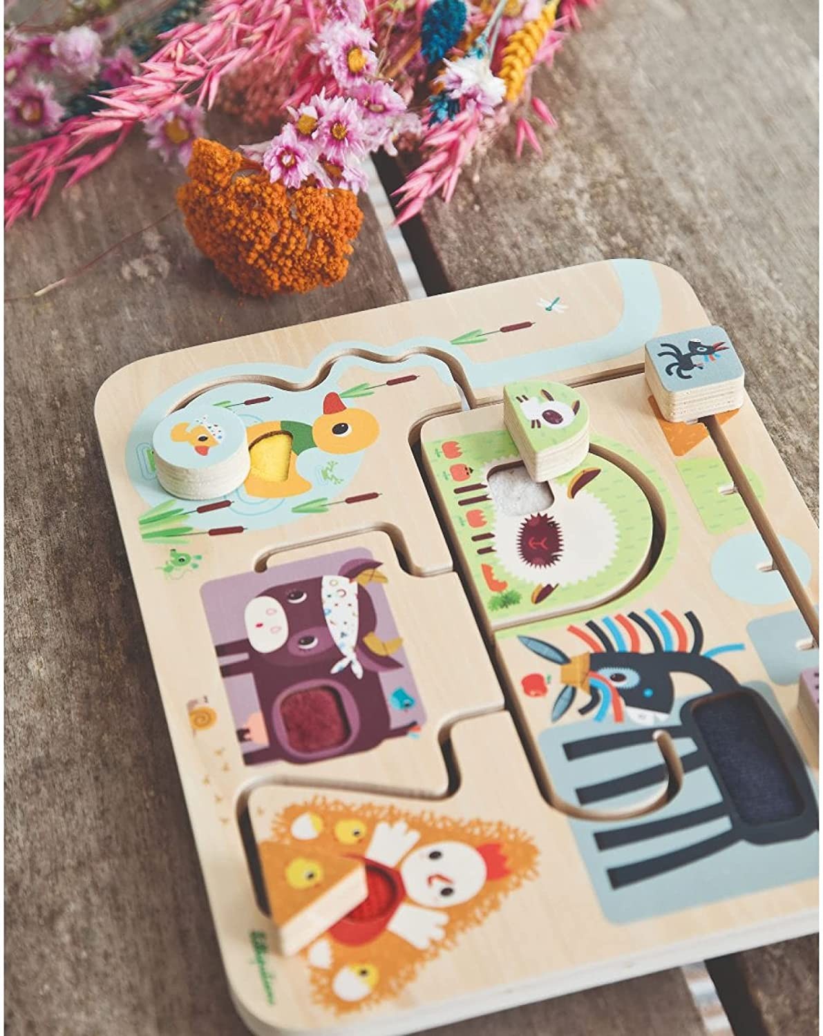 Juego sensorial granja laberinto - Liliputiens 83339