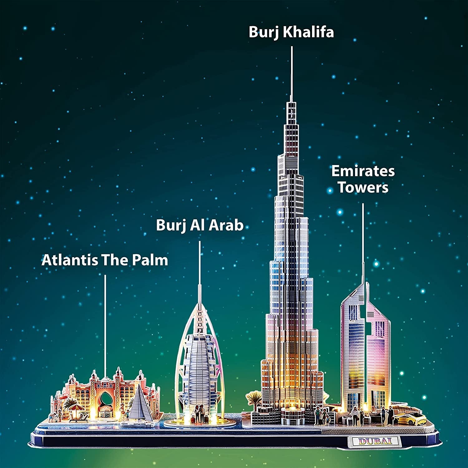 PUZZLE 3D DUBAI LED -Worldbrands