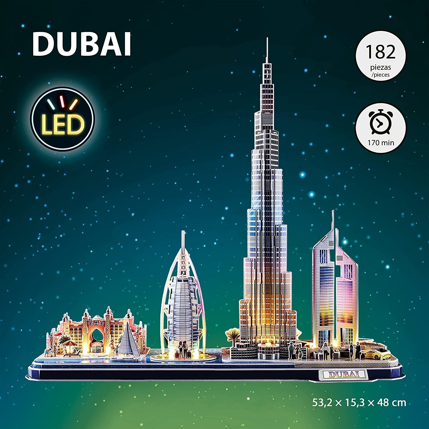 PUZZLE 3D DUBAI LED -Worldbrands