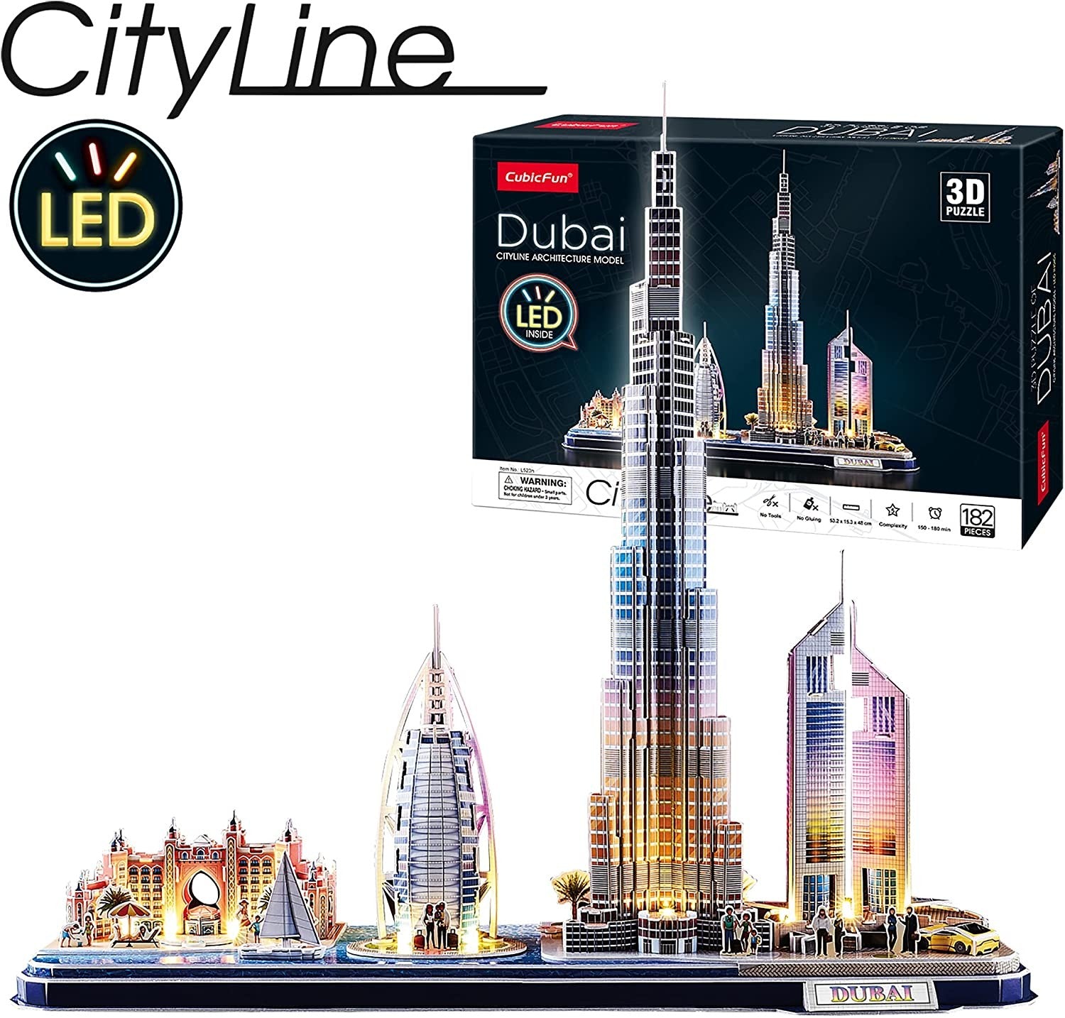PUZZLE 3D DUBAI LED -Worldbrands