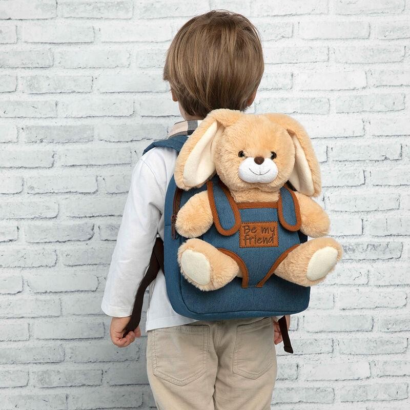 Mochila infantil con peluche conejito Bob - Perletti 13035