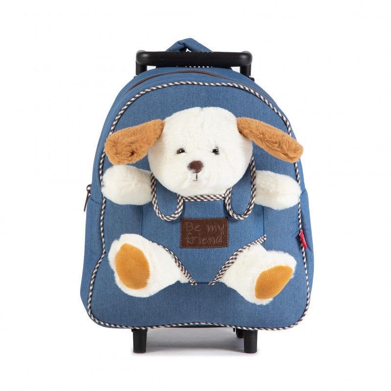 Mochila infantil trolley con peluche perrito - Perletti 13034