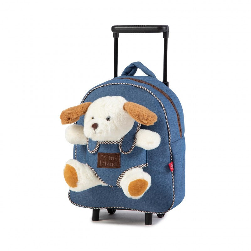 Mochila infantil trolley con peluche perrito - Perletti 13034