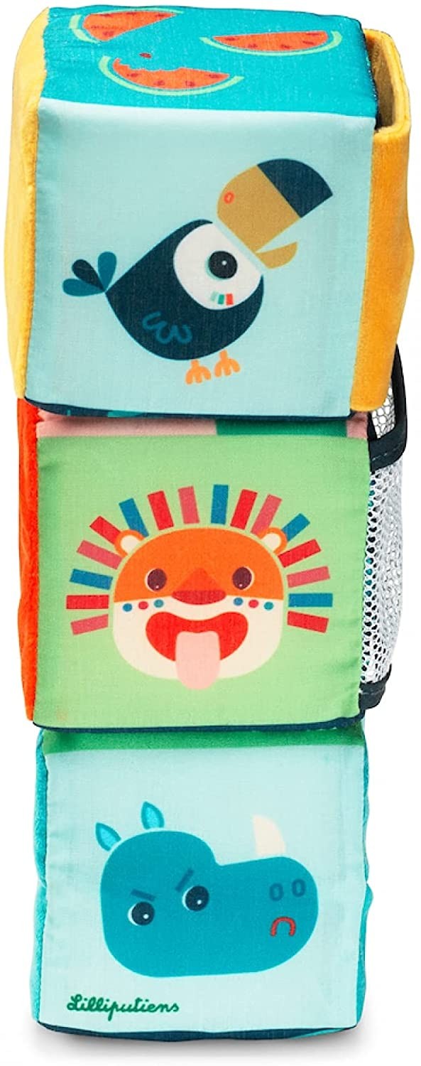 Juego de cubos infantiles para el escondite selva - Liliputiens  83301