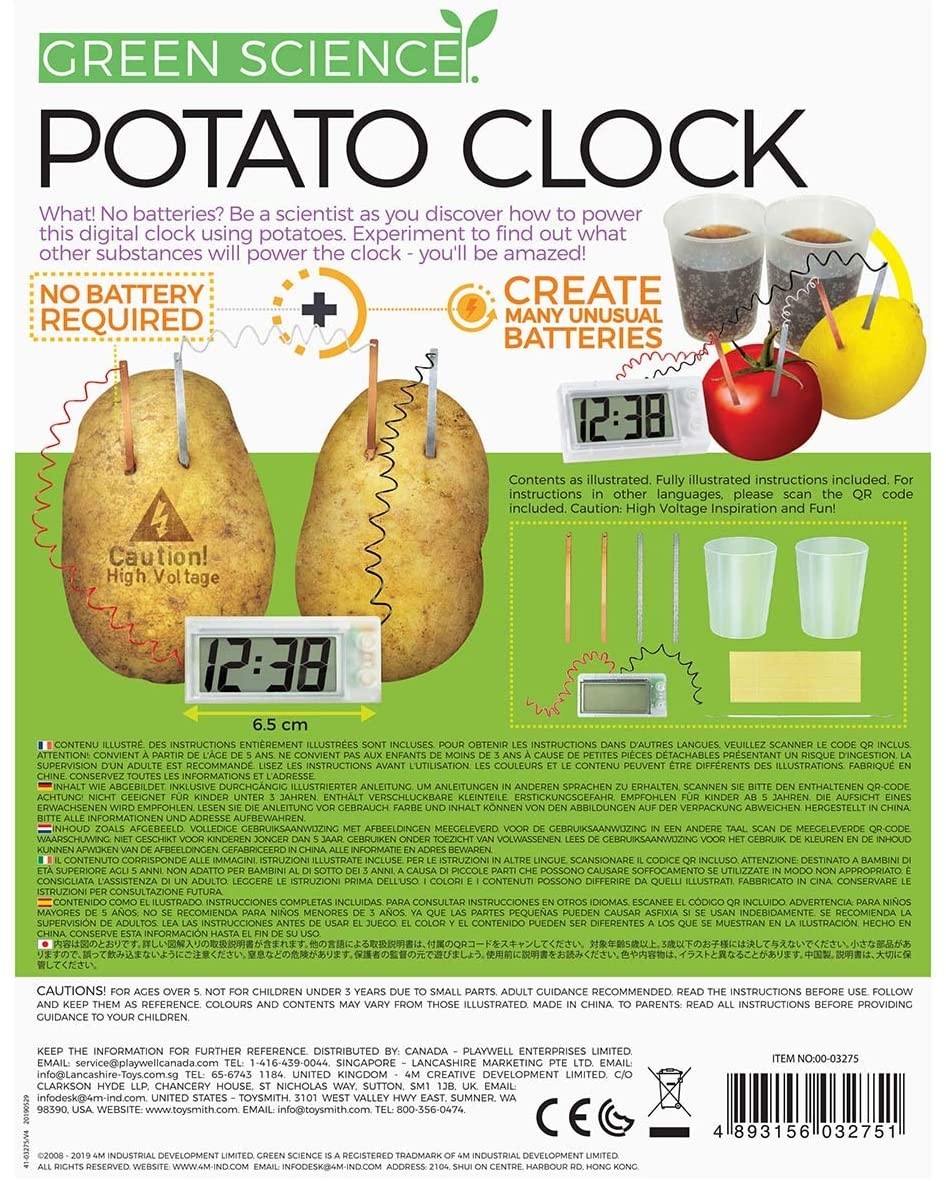 Juego de ciencia reloj de patata - 4M 303275