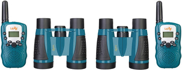 KIT DE WALKIE-TALKIE Y PRISMÁTICOS LEVENHUK LABZZ WTT10 AZUL