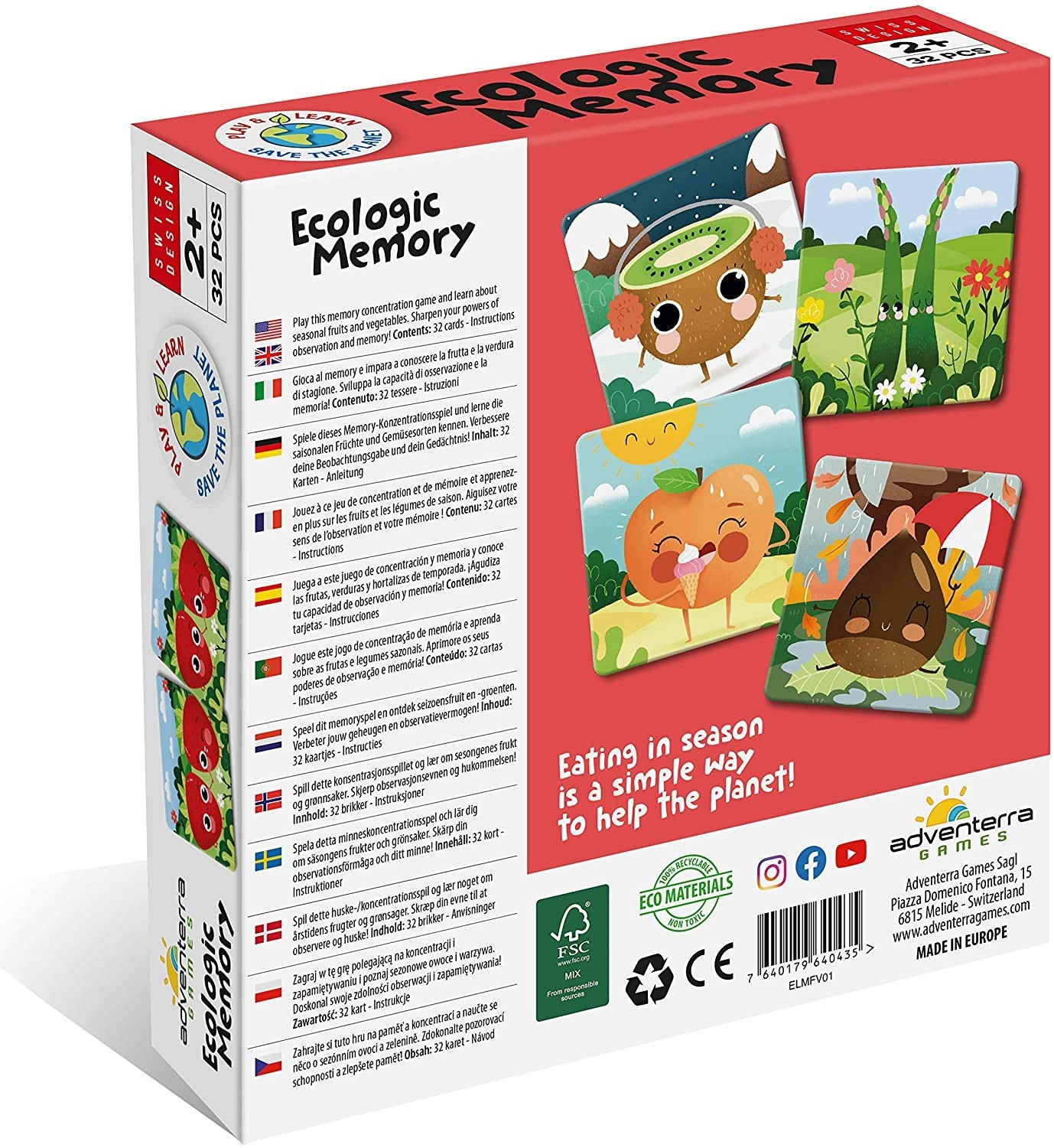 ECOLOGIC MEMO FRUTAS Y VERDURAS DE ESTACIÓN - Adventerra Games