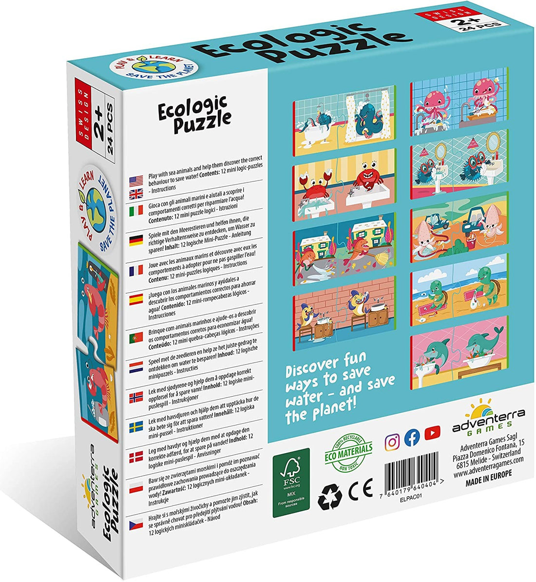 ECOLOGIC PUZZLE AHORRA AGUA - Adventerra Games