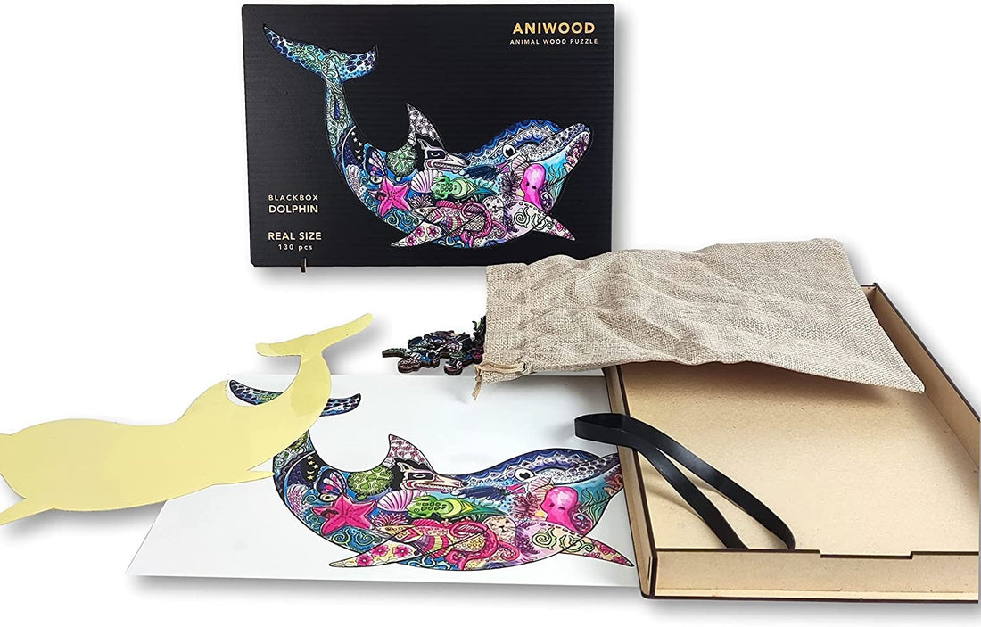 PUZZLE DE MADERA DELFÍN MEDIUM - Aniwood
