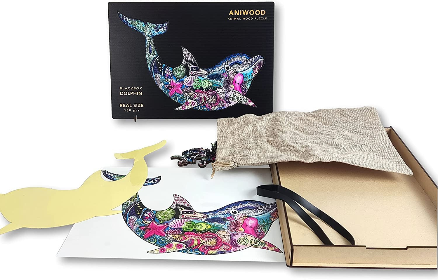 PUZZLE DE MADERA DELFÍN MEDIUM - Aniwood