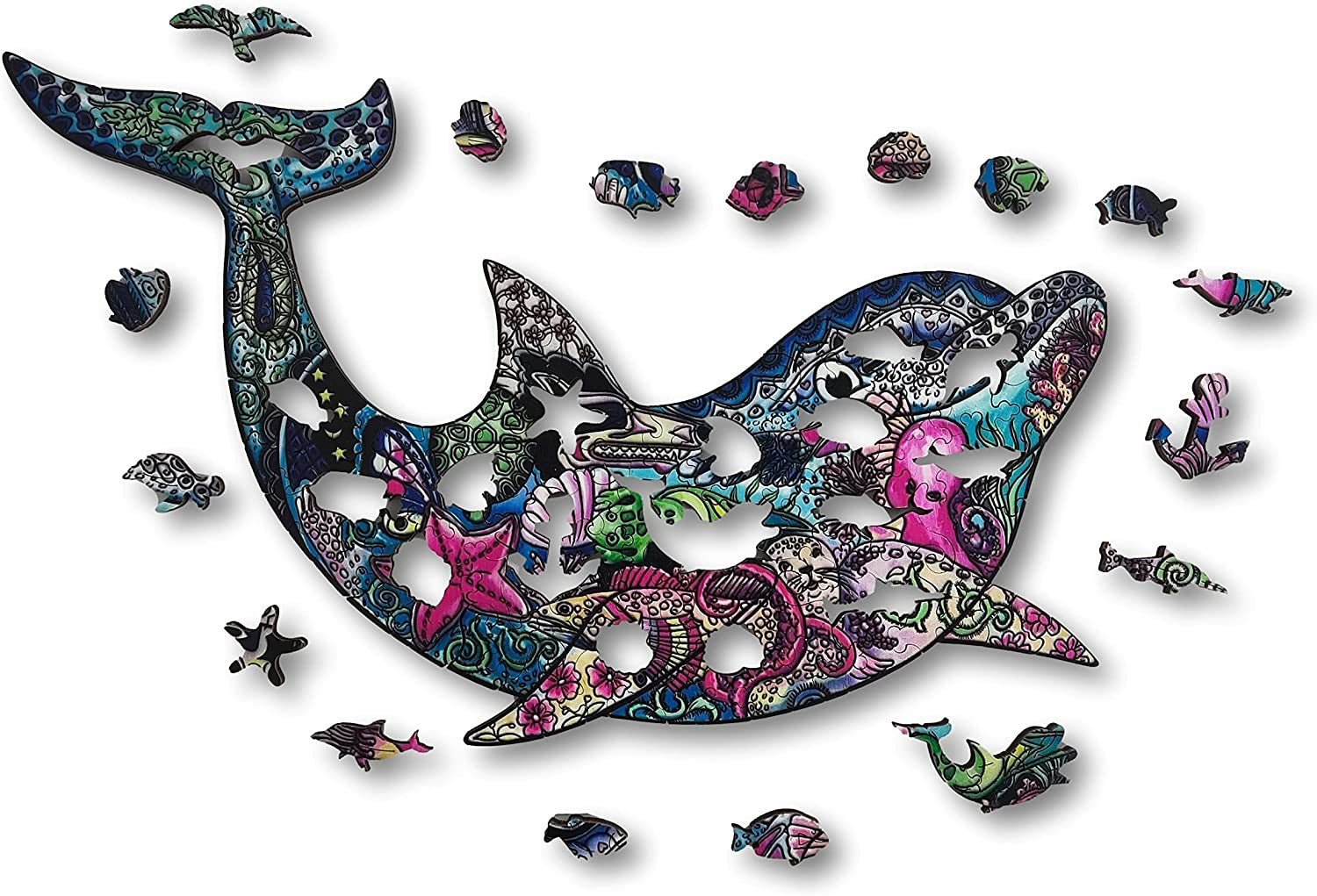 PUZZLE DE MADERA DELFÍN MEDIUM - Aniwood