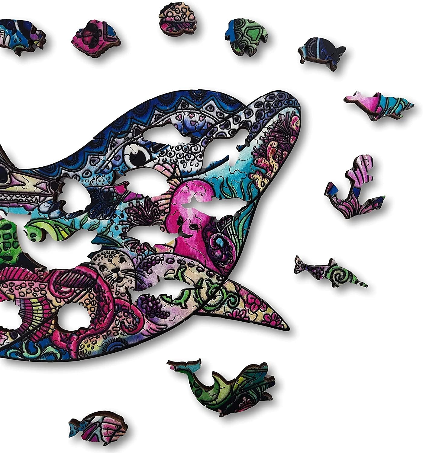 PUZZLE DE MADERA DELFÍN MEDIUM - Aniwood