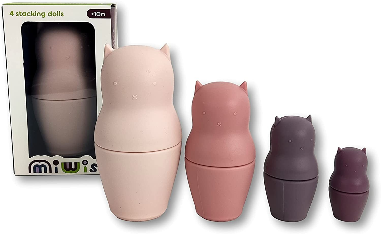 MUÑECAS RUSAS DE SILICONA GATOS COLOR TIERRA - Miwis