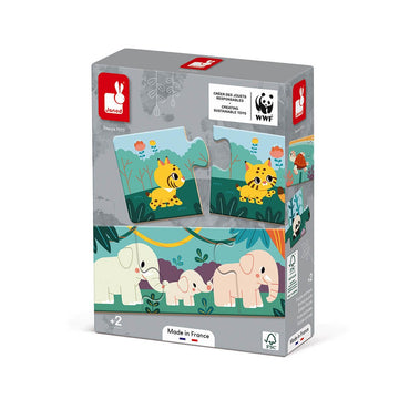 JUEGO DE ASOCIACIÓN - 10 PUZZLES DE 3 PIEZAS CADA UNO DE ANIMALES  - JU08636